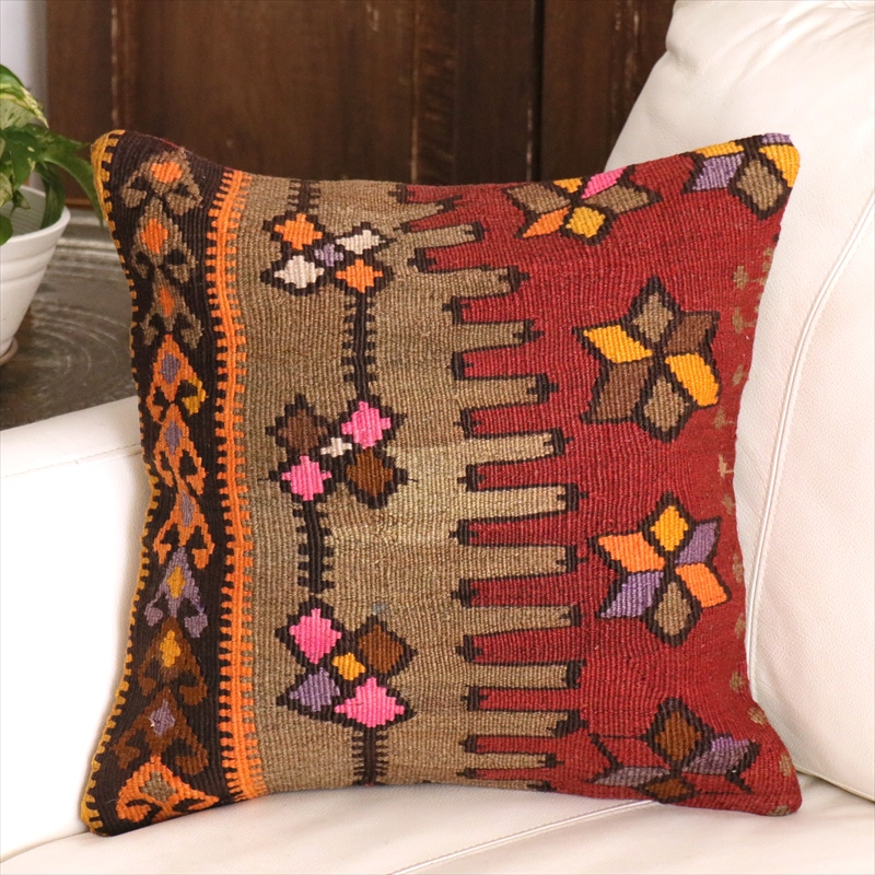オールドキリム クッションカバー 40cm角 40×40cm カルス