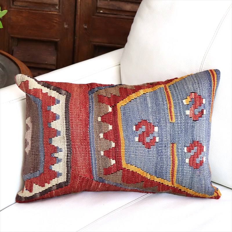 オールドキリムクッションカバー 長方形サイズ 43×28cm シワス・シャルキュスラ
