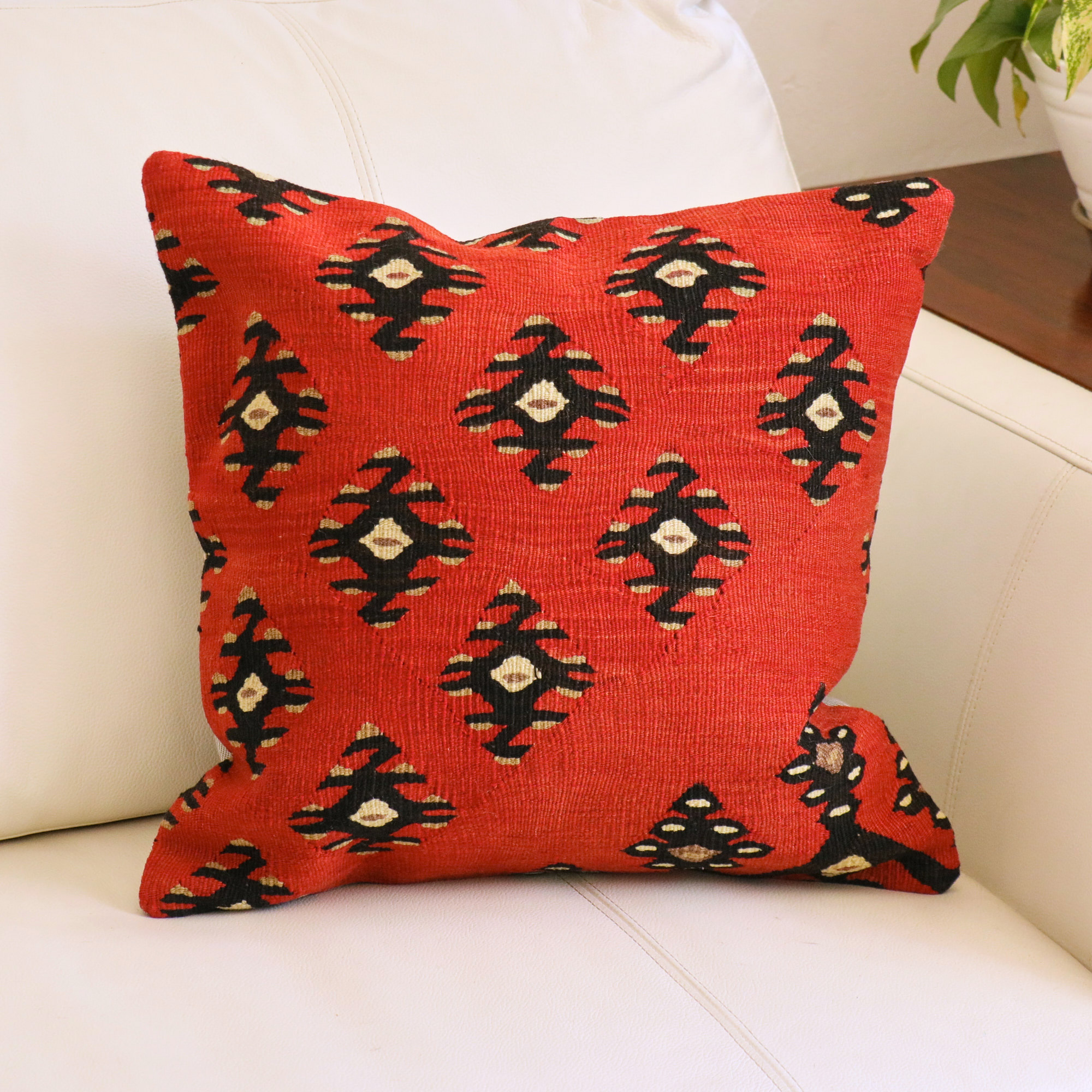 オールドキリムクッションカバー　40cm角サイズ シャルキョイ Antique Kiilim Cushion