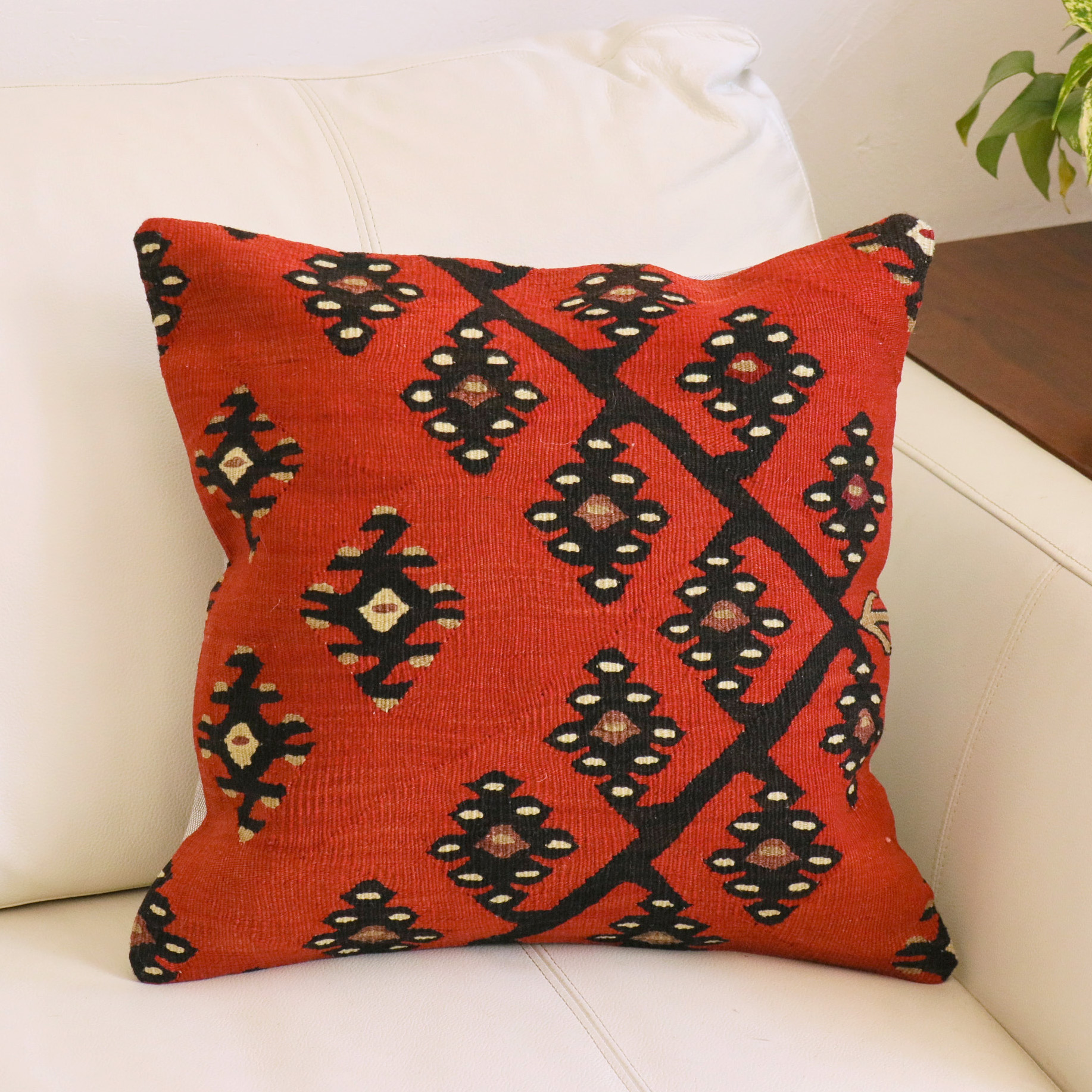 オールドキリムクッションカバー　40cm角サイズ シャルキョイ Antique Kiilim Cushion
