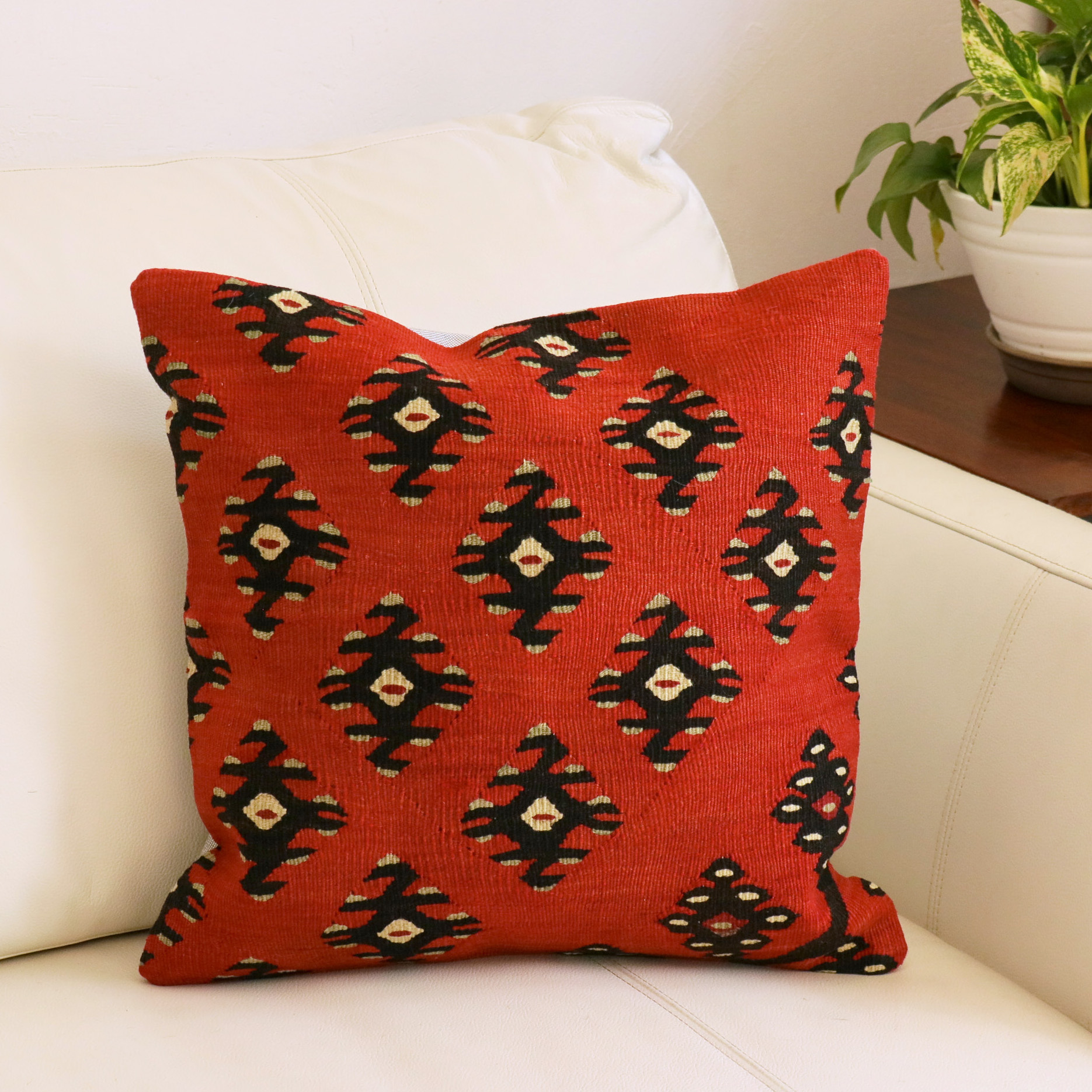 オールドキリムクッションカバー　40cm角サイズ シャルキョイ Antique Kiilim Cushion