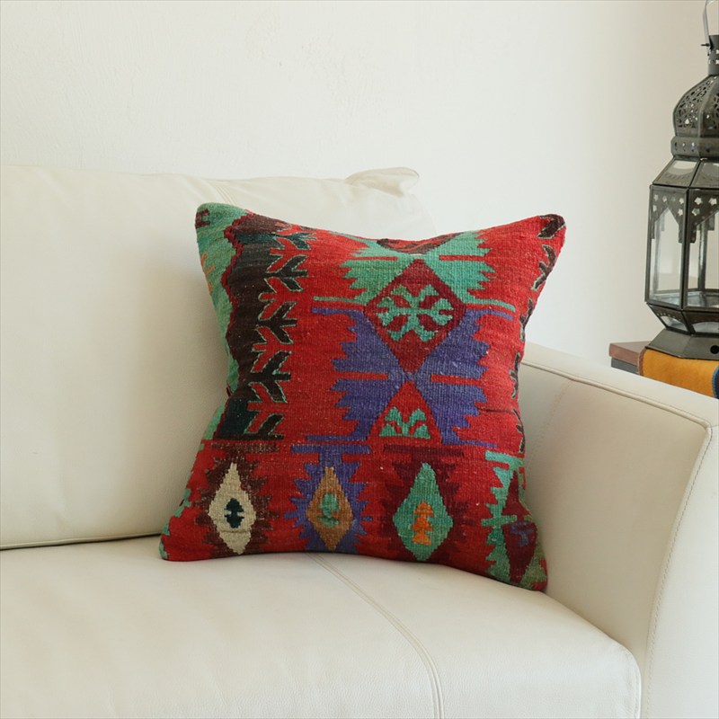 オールドキリム 40cm角クッションカバー39×40cm エミルダ Old Kilim Cushion