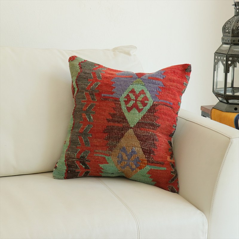 オールドキリム 40cm角クッションカバー39×40cm エミルダ Old Kilim Cushion