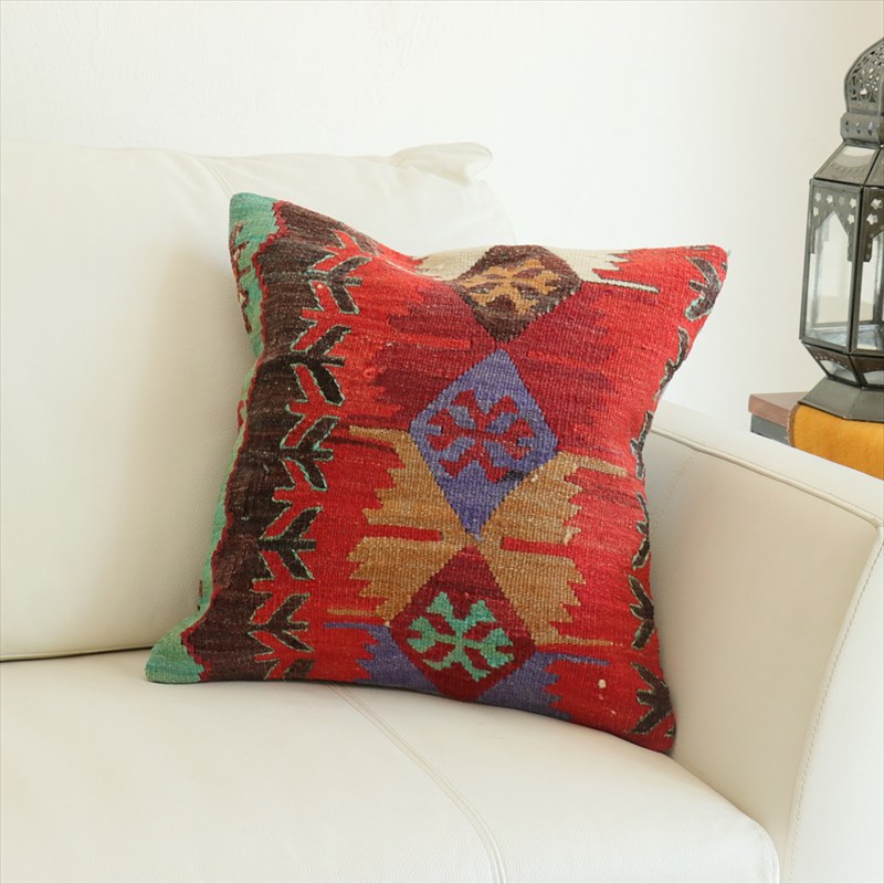 オールドキリム 40cm角クッションカバー39×40cm エミルダ Old Kilim Cushion