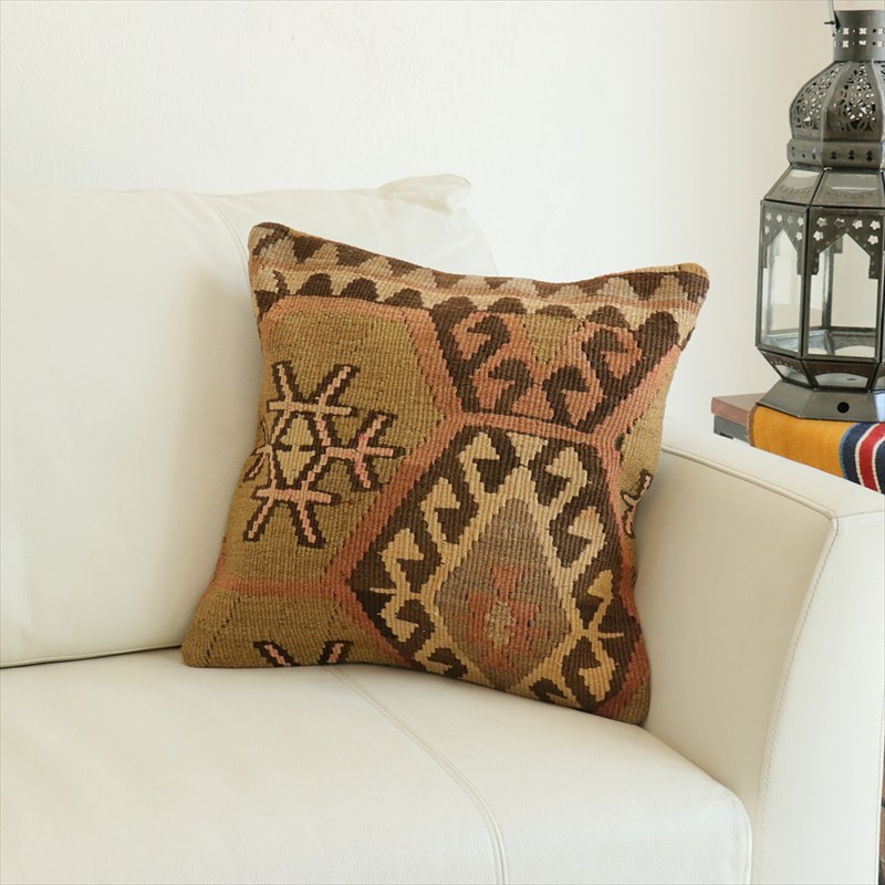 オールドキリム 40cm角クッションカバー40×39cm カルス Old Kilim Cushion