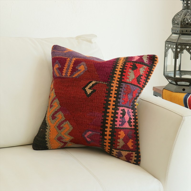 オールドキリム 40cm角クッションカバー40×40cm カルス Old Kilim Cushion