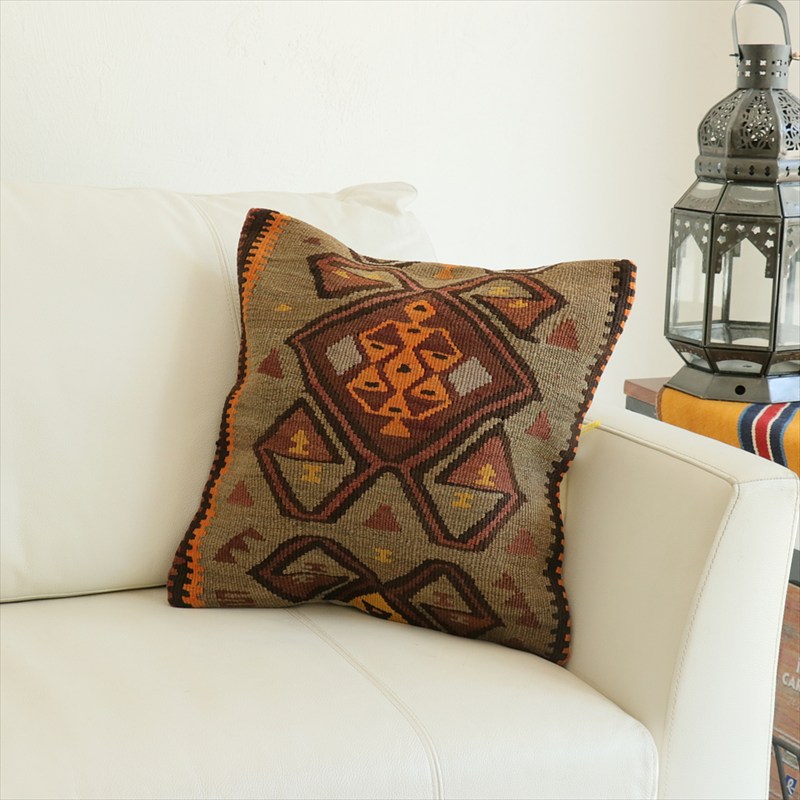 オールドキリム 40cm角クッションカバー40×40cm カルス Old Kilim Cushion