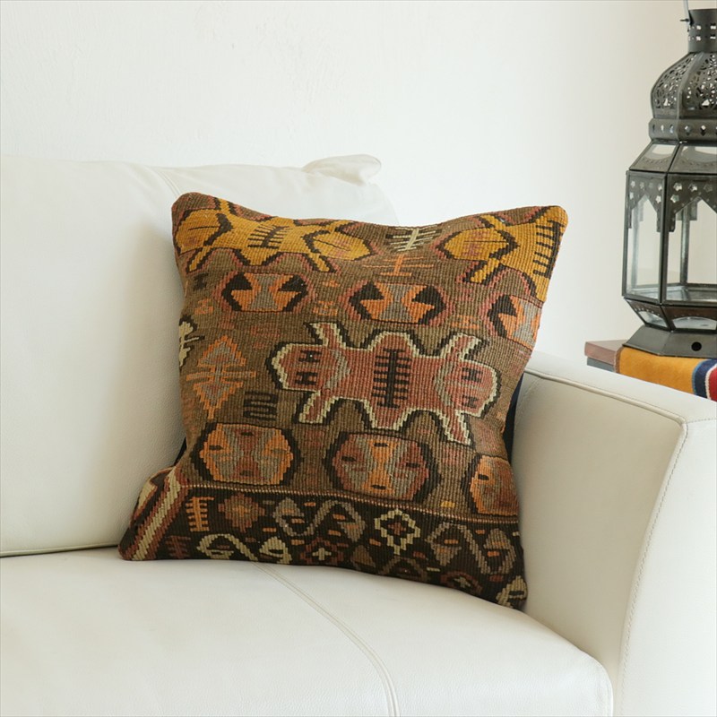 オールドキリム 40cm角クッションカバー40×40cm カルス Old Kilim Cushion