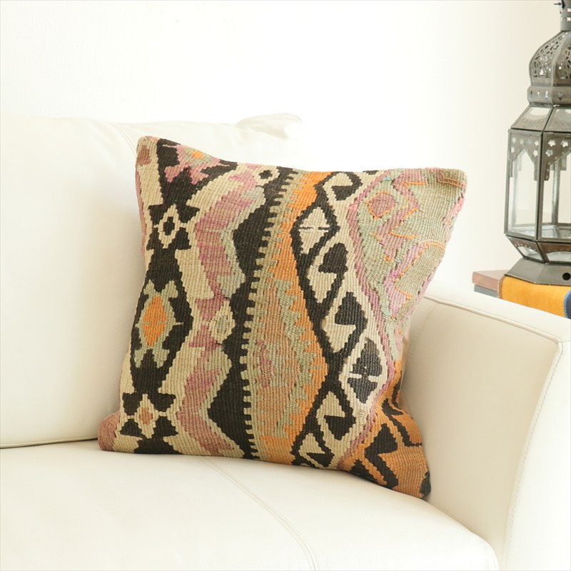 オールドキリム 40cm角クッションカバー40×39cm カルス Old Kilim Cushion