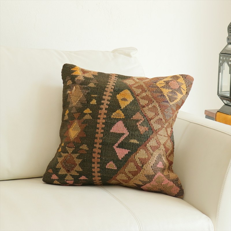 オールドキリム 40cm角クッションカバー40×39cm カルス Old Kilim Cushion