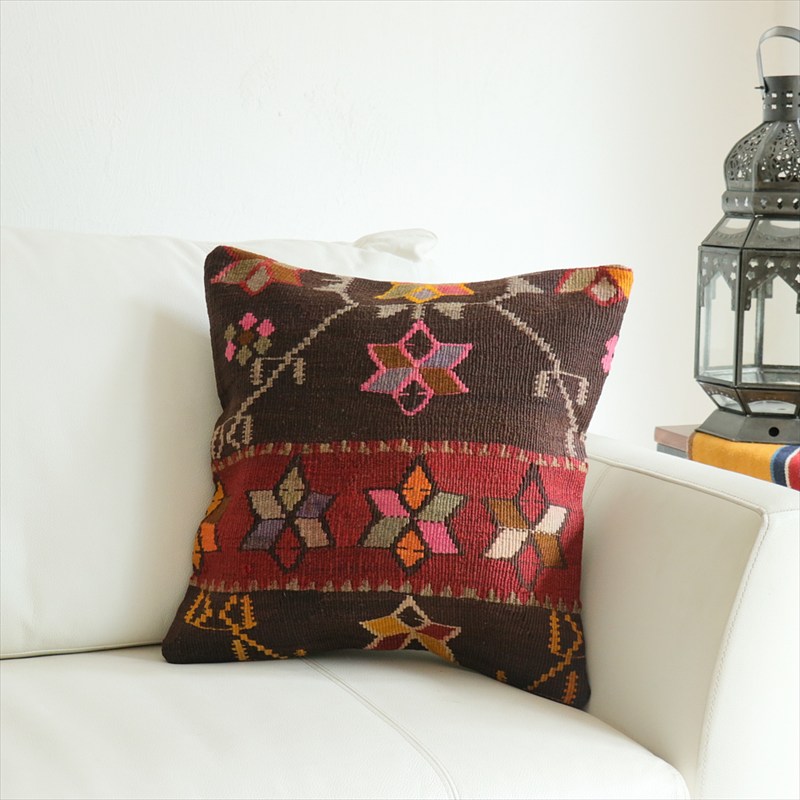 オールドキリム 40cm角クッションカバー40×40cm カルス Old Kilim Cushion