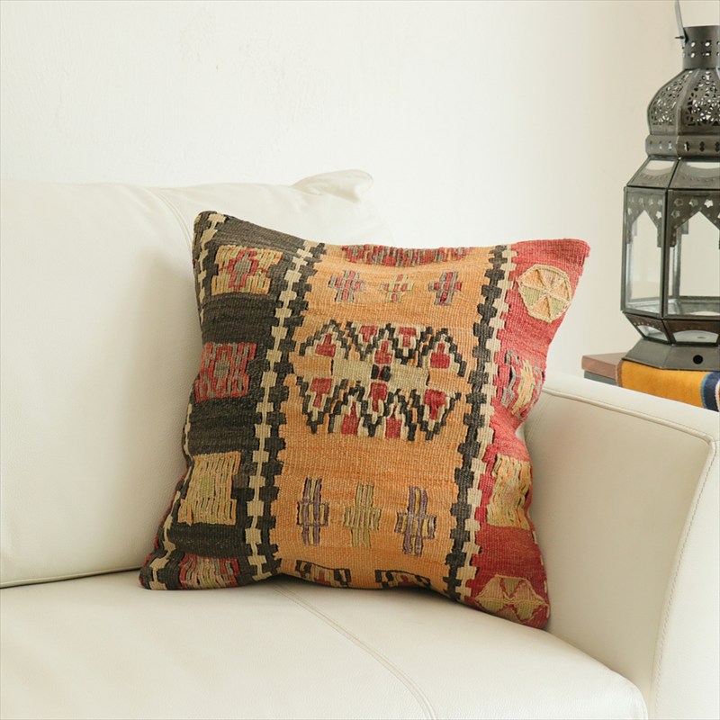 オールドキリム 40cm角クッションカバー40×40cm カイセリ　チフカナット Old Kilim Cushion