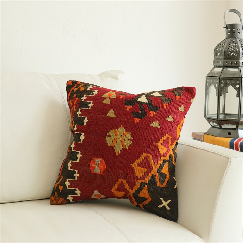 オールドキリム 40cm角クッションカバー40×40cm カイセリ Old Kilim Cushion