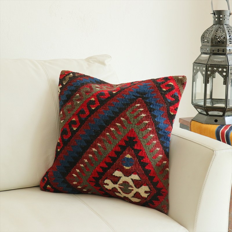 オールドキリム 40cm角クッションカバー41×41cm フェティエ Old Kilim Cushion