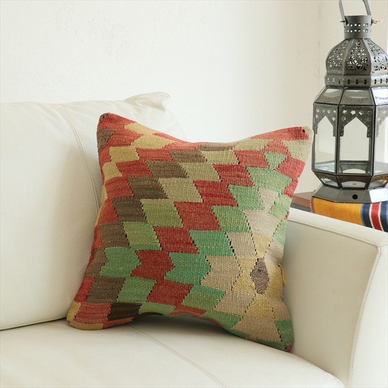 オールドキリム 40cm角クッションカバー40×40cm エシュメ Old Kilim Cushion