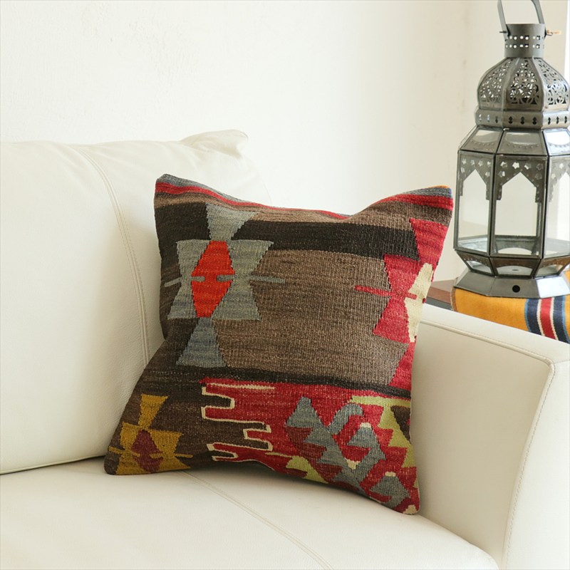 オールドキリム 40cm角クッションカバー39×39cm エシュメ Old Kilim Cushion