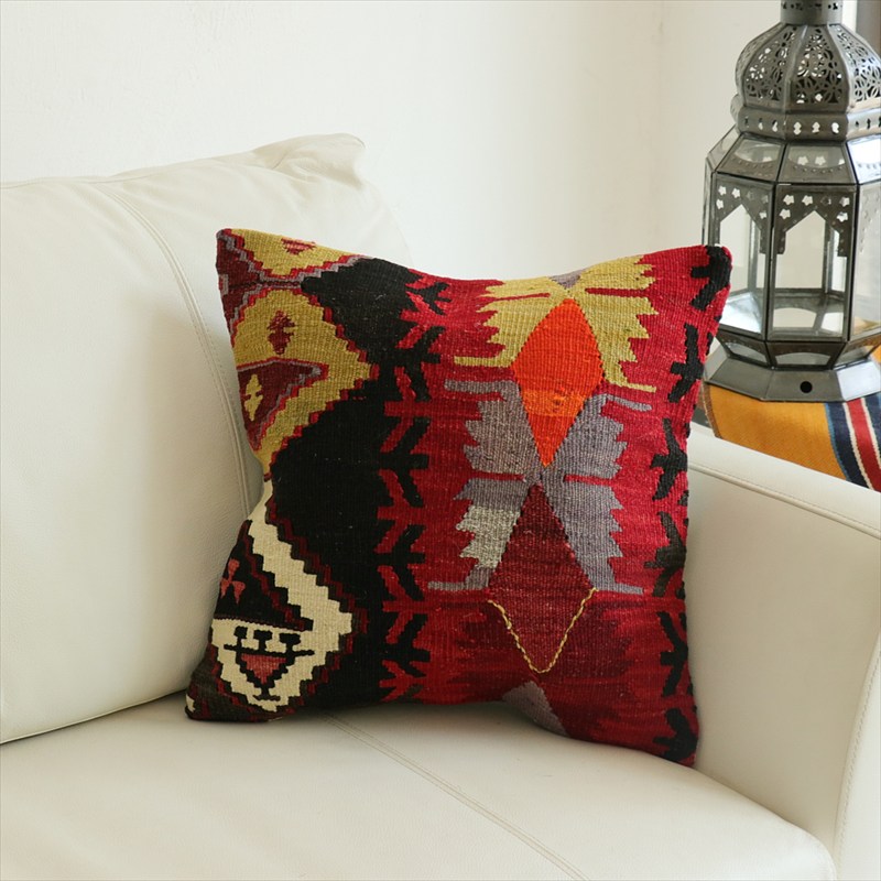 オールドキリム 40cm角クッションカバー40×40cm エミルダ Old Kilim Cushion