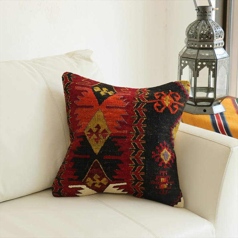 オールドキリム 40cm角クッションカバー39×40cm エミルダ Old Kilim Cushion