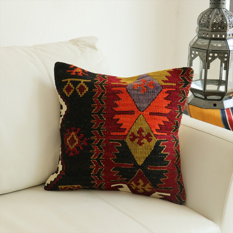 オールドキリム 40cm角クッションカバー39×40cm エミルダ Old Kilim Cushion