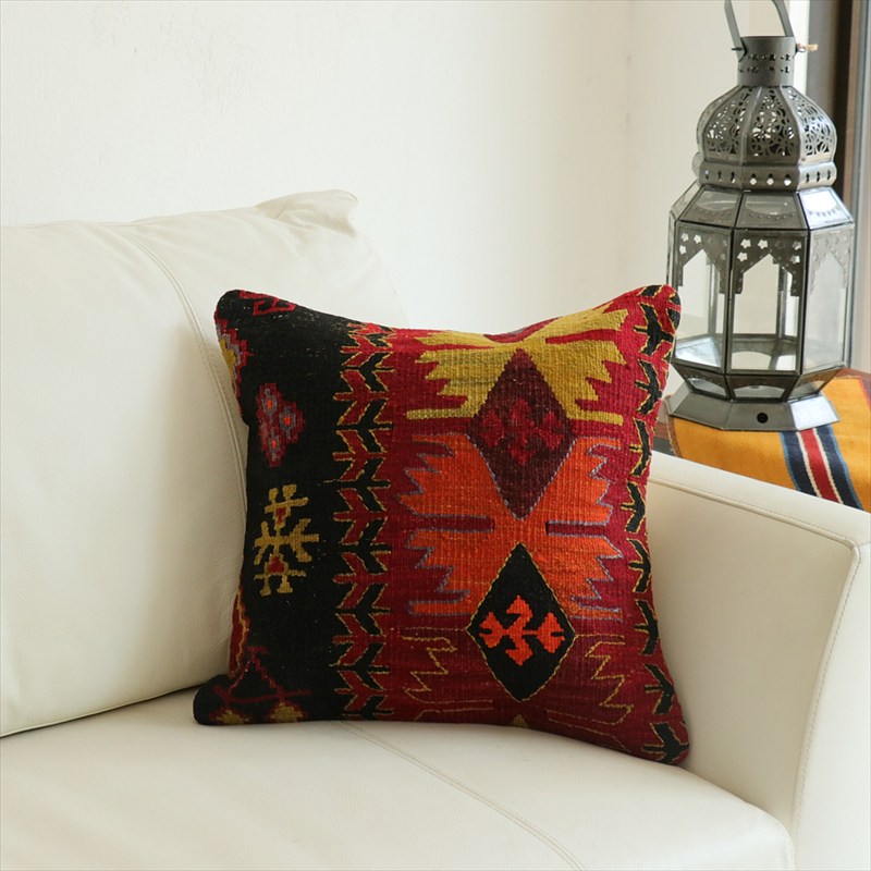 オールドキリム 40cm角クッションカバー39×40cm エミルダ Old Kilim Cushion