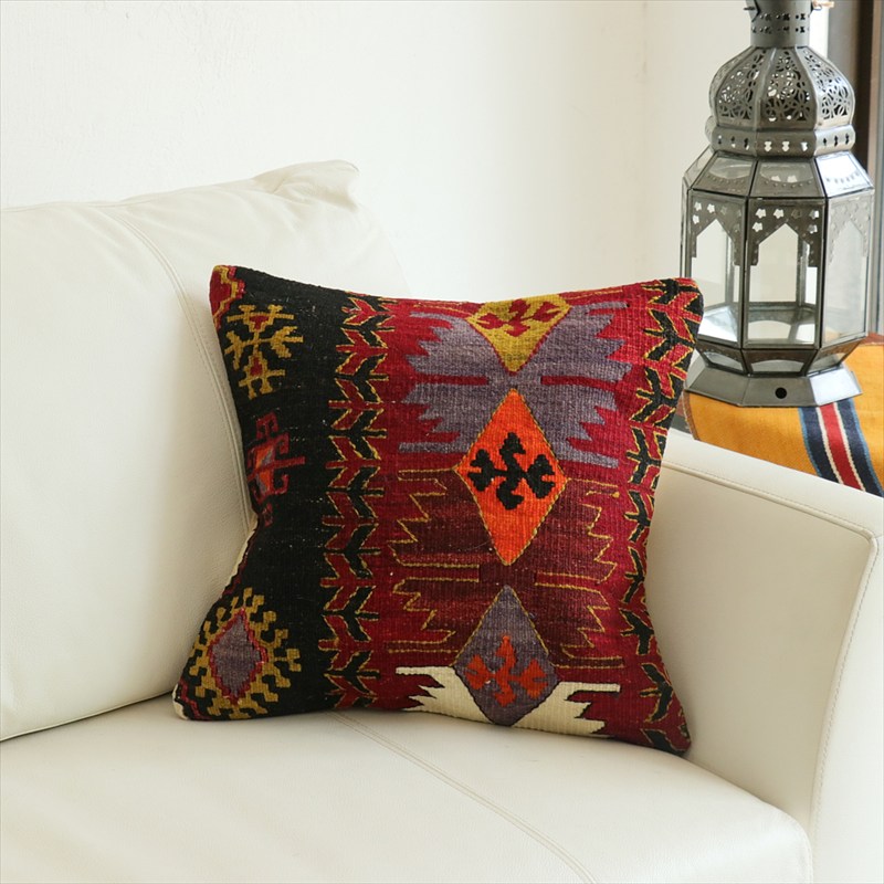 オールドキリム 40cm角クッションカバー39×40cm エミルダ Old Kilim Cushion