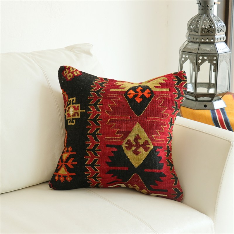 オールドキリム 40cm角クッションカバー39×40cm エミルダ Old Kilim Cushion