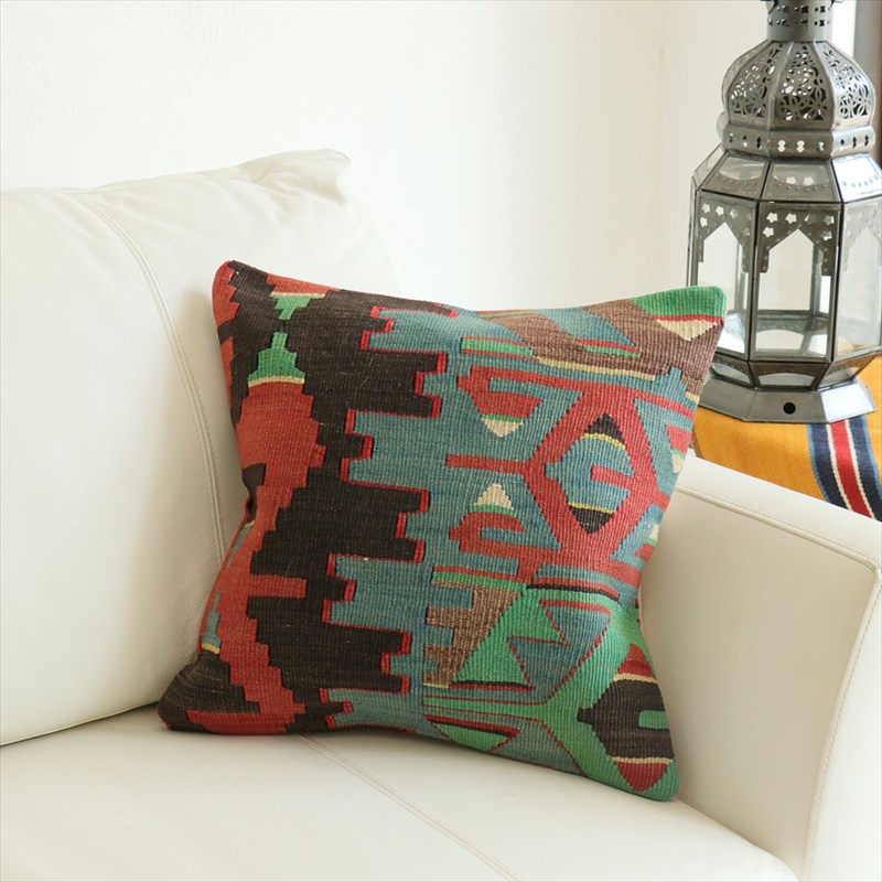 オールドキリム 40cm角クッションカバー39×39cm エシュメ Old Kilim Cushion