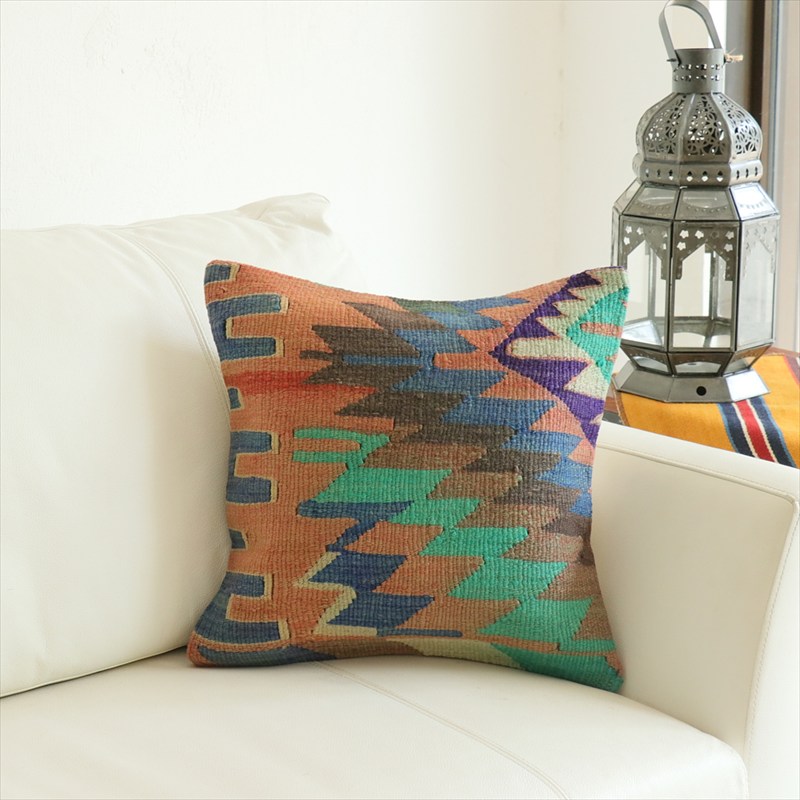 オールドキリム 40cm角クッションカバー39×39cm エシュメ Old Kilim Cushion