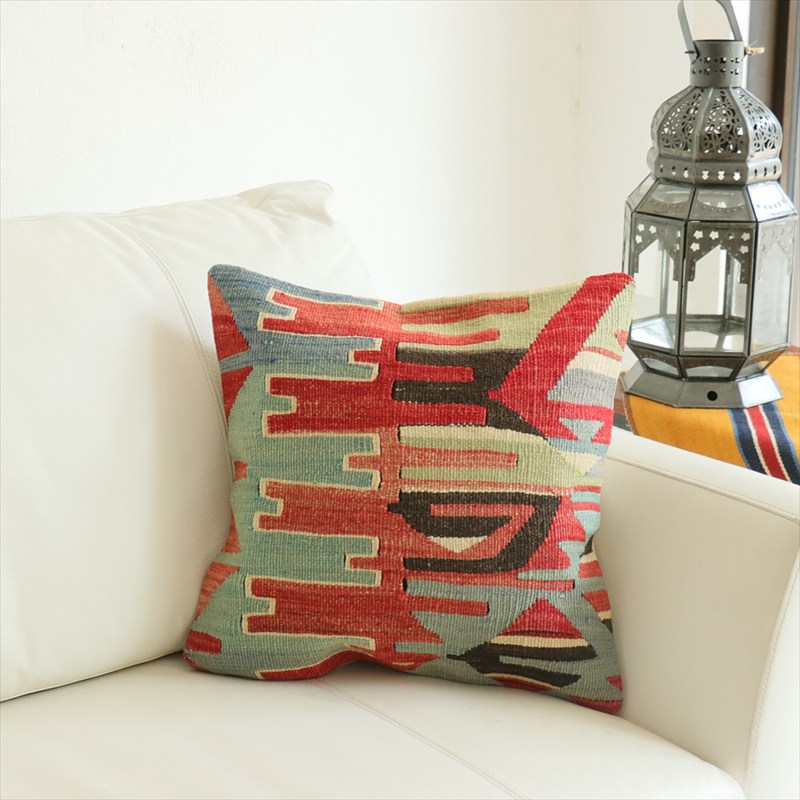 オールドキリム 40cm角クッションカバー39×39cm エシュメ Old Kilim Cushion