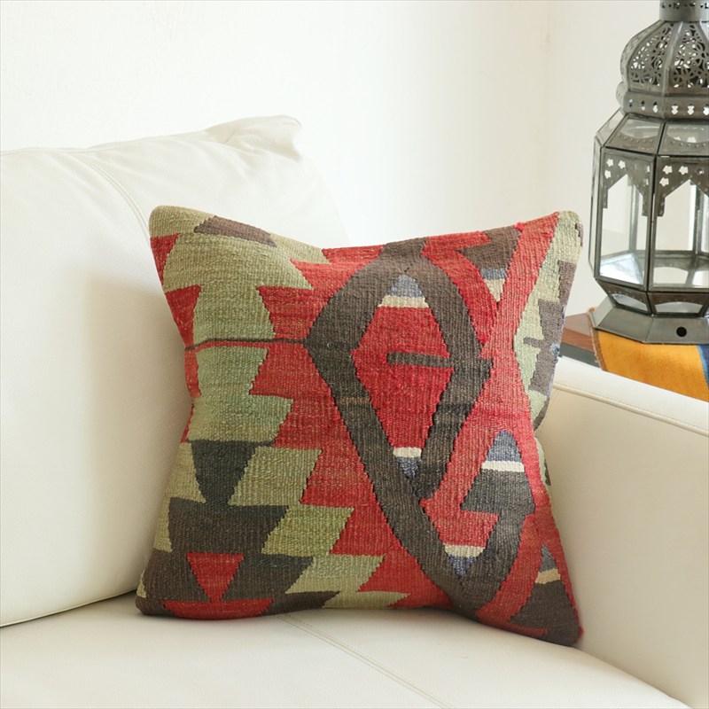 オールドキリム 40cm角クッションカバー39×39cm エシュメ Old Kilim Cushion