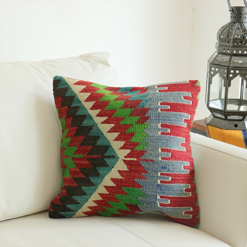 オールドキリム 40cm角クッションカバー40×40cm エシュメ Old Kilim Cushion