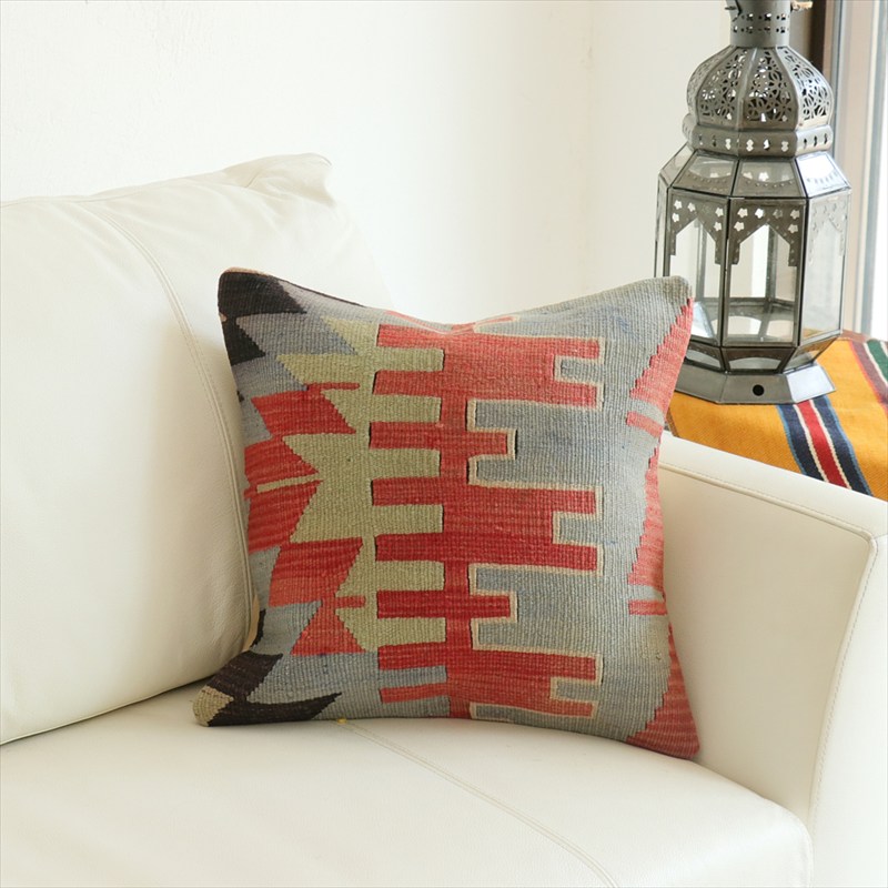 オールドキリム 40cm角クッションカバー39×39cm エシュメ Old Kilim Cushion