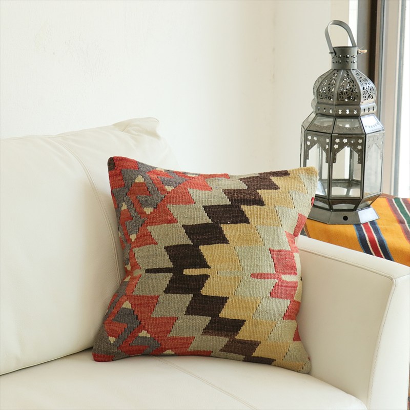 オールドキリム 40cm角クッションカバー39×40cm エシュメ Old Kilim Cushion