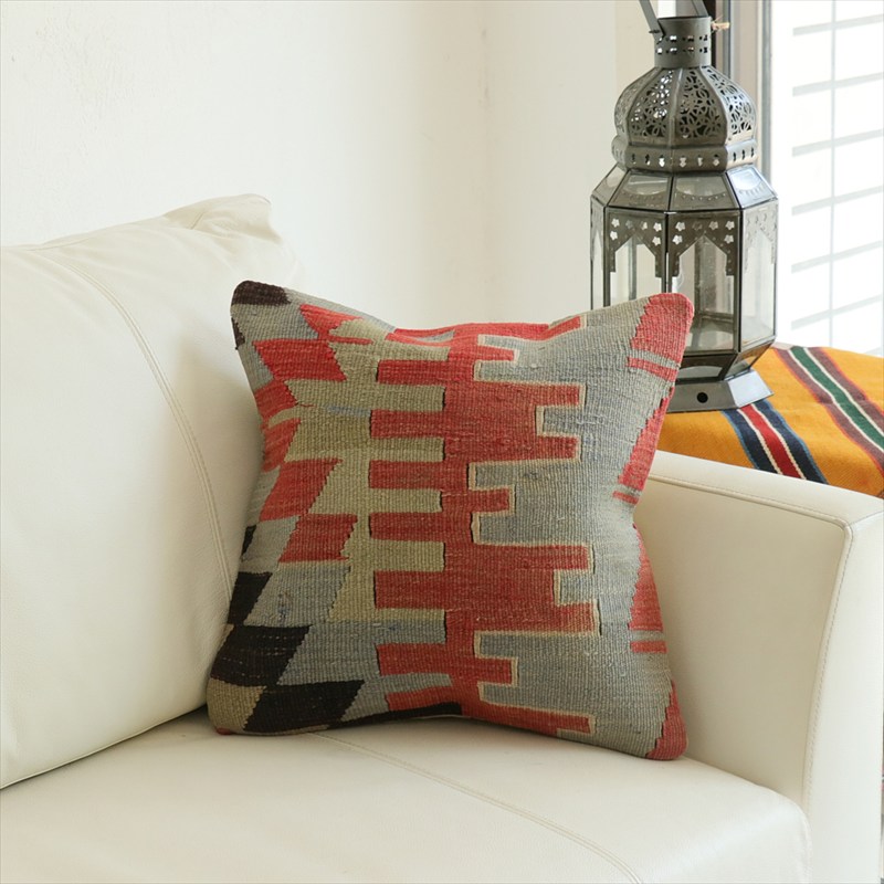 オールドキリム 40cm角クッションカバー40×39cm エシュメ Old Kilim Cushion