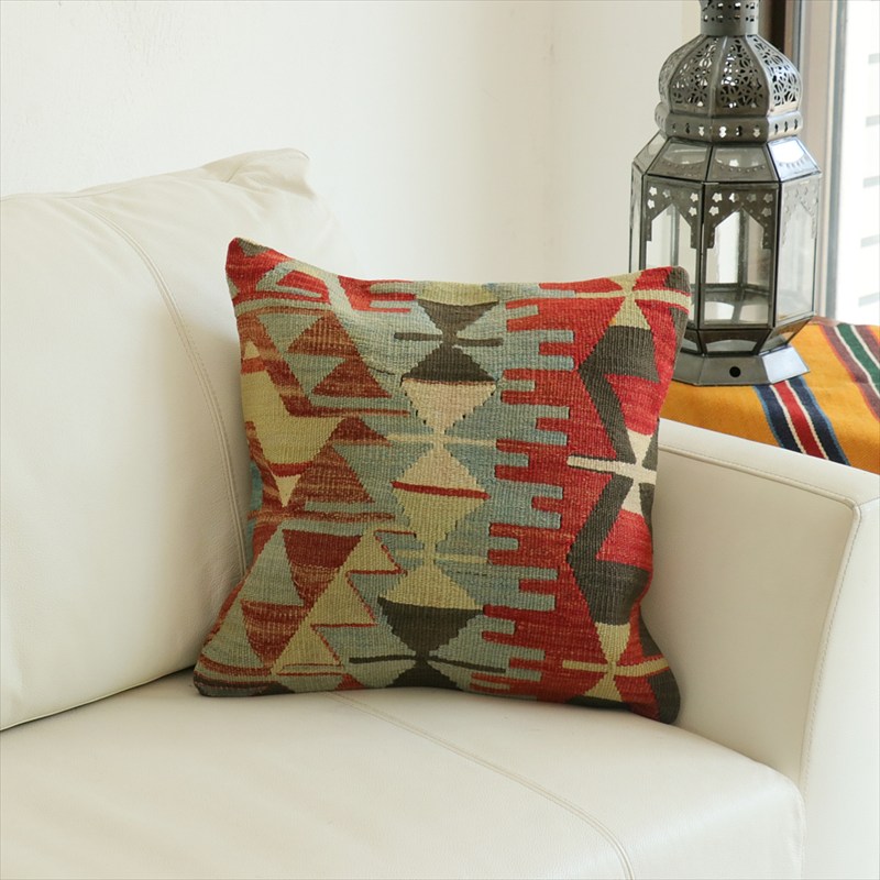 オールドキリム 40cm角クッションカバー40×39cm エシュメ Old Kilim Cushion