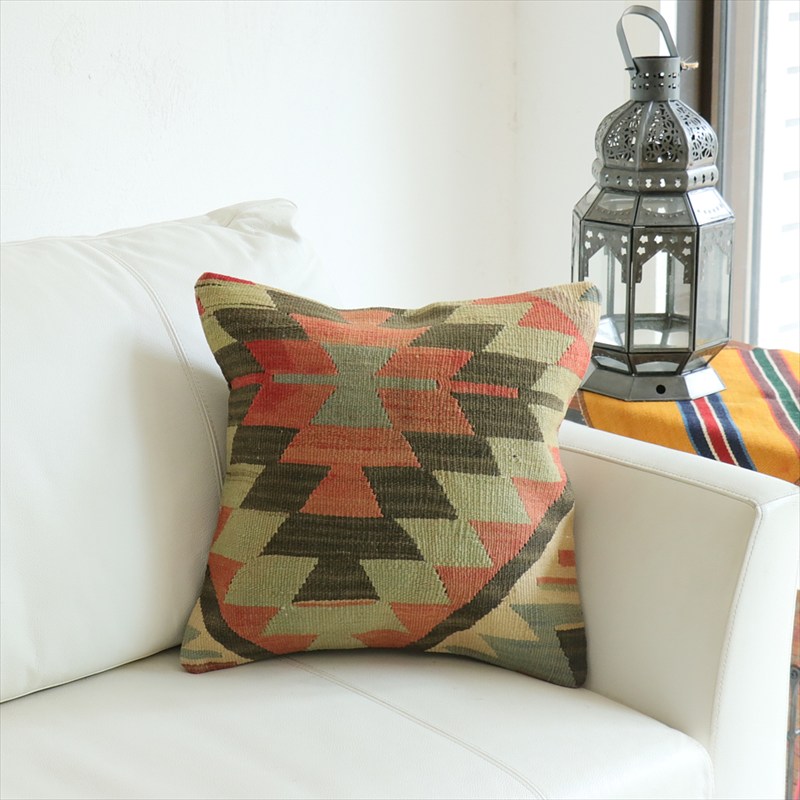 オールドキリム 40cm角クッションカバー39×39cm エシュメ Old Kilim Cushion