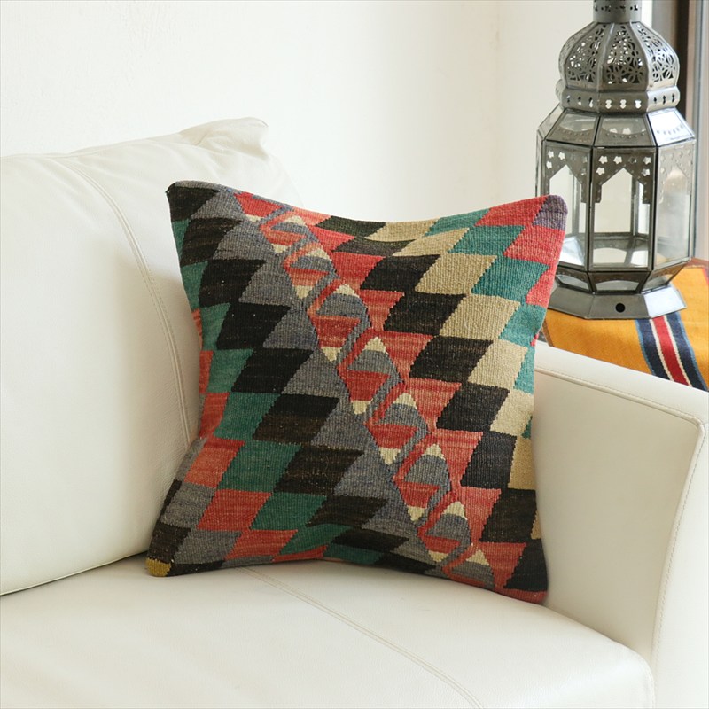 オールドキリム 40cm角クッションカバー39×40cm エシュメ Old Kilim Cushion
