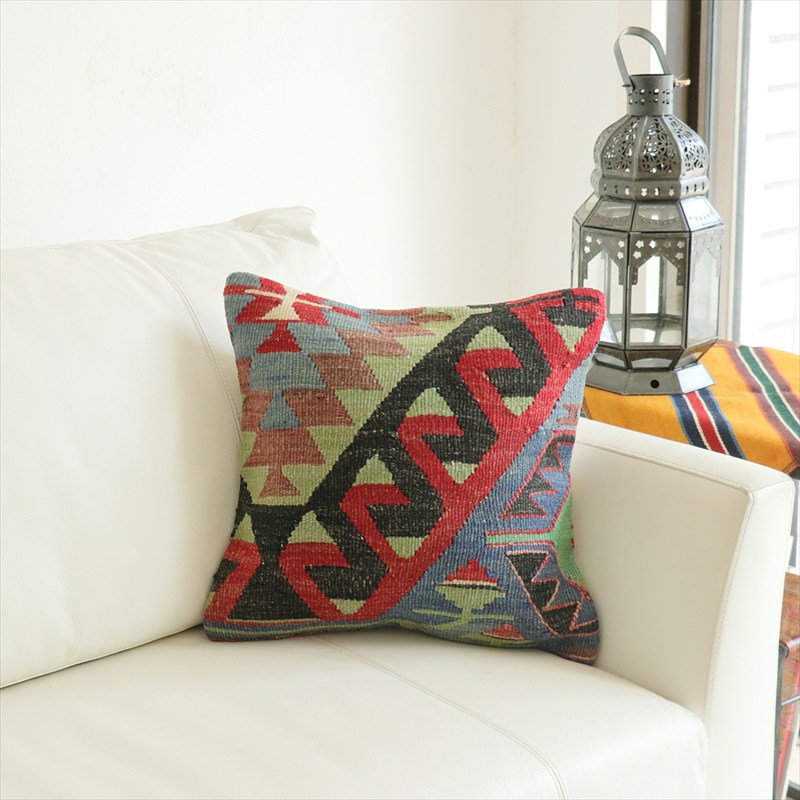 オールドキリム 40cm角クッションカバー39×39cm エシュメ Old Kilim Cushion
