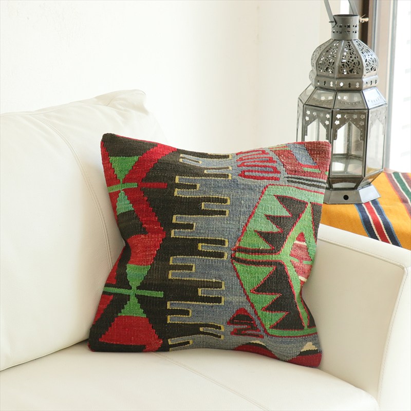 オールドキリム 40cm角クッションカバー41×41cm エシュメ Old Kilim Cushion
