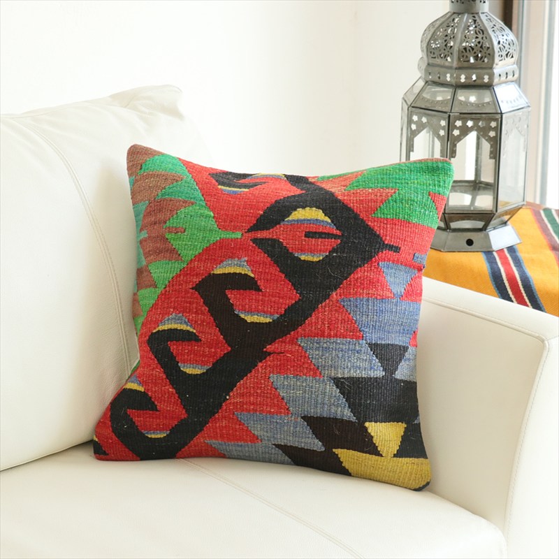 オールドキリム 40cm角クッションカバー41×41cm エシュメ Old Kilim Cushion