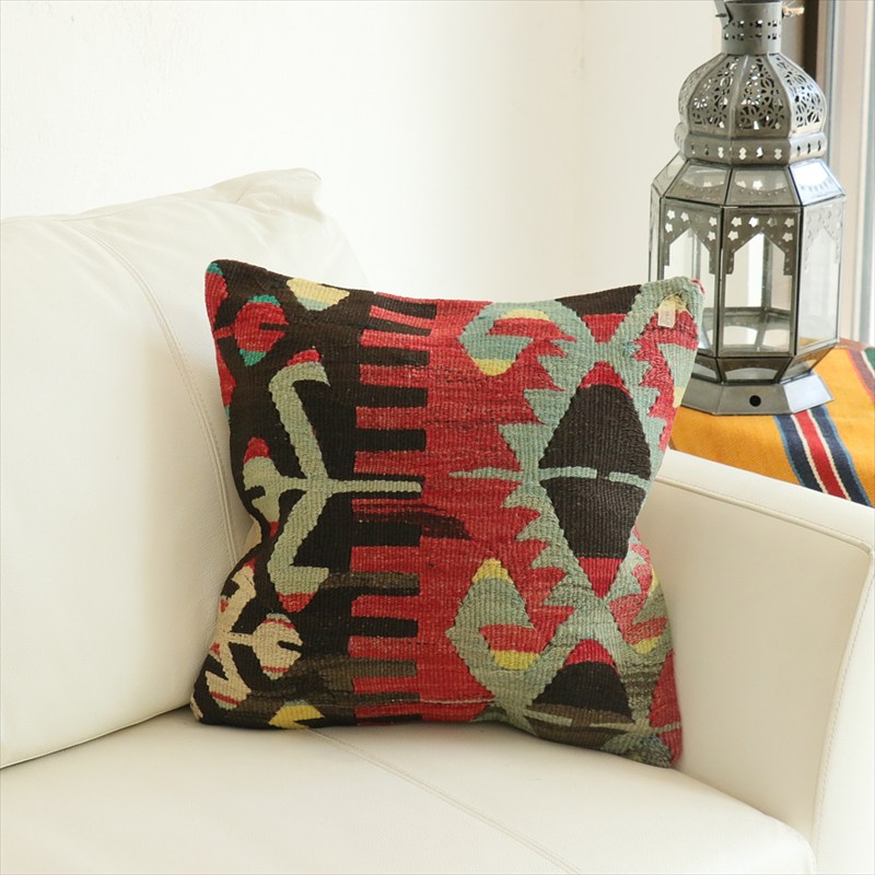 オールドキリム 40cm角クッションカバー40×40cm エシュメ Old Kilim Cushion OUTLET・アウトレット・難あり