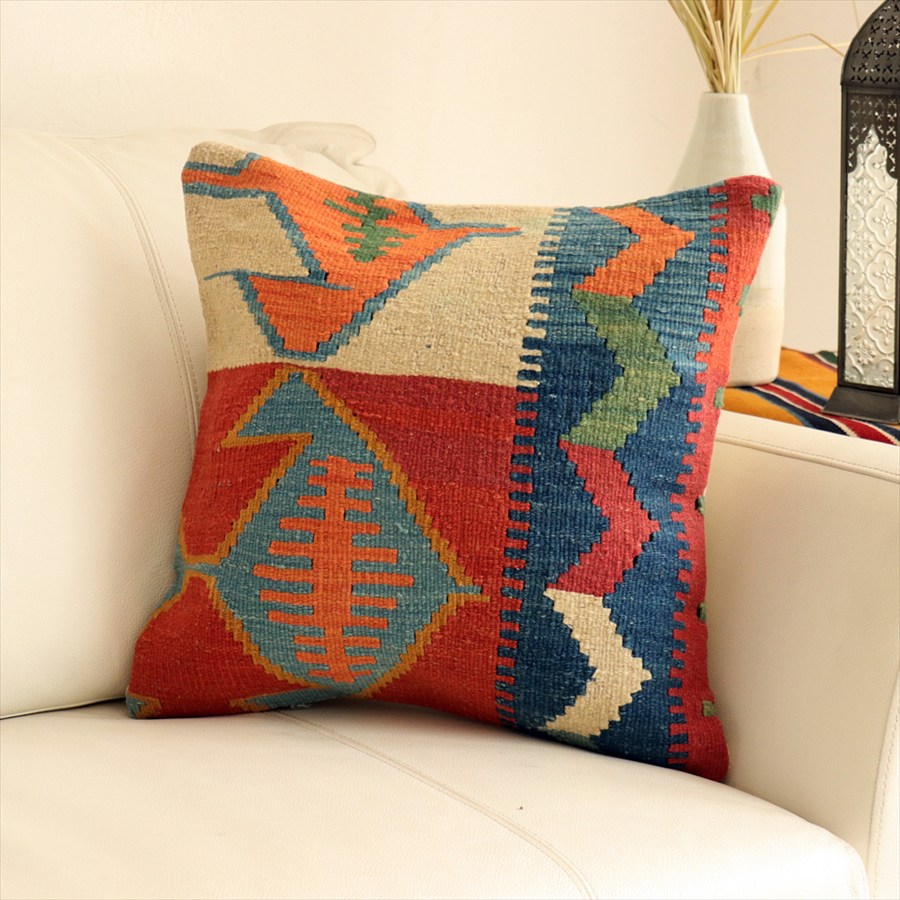 オールドキリムクッションカバー40×40cm カシュカイ族 Qashkai Kilim Cushion