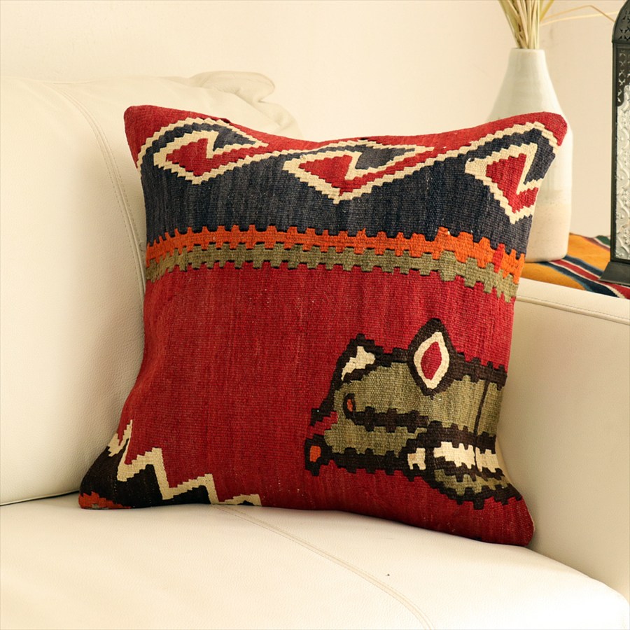 オールドキリムクッションカバー40×41cm コーカサス Old Kilim Cushion