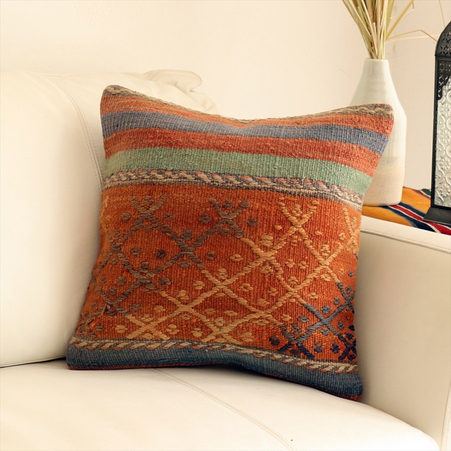 オールドキリムクッションカバー40cmサイズ39×39cm バルケスィル・ジジム Old Kilim Cushion