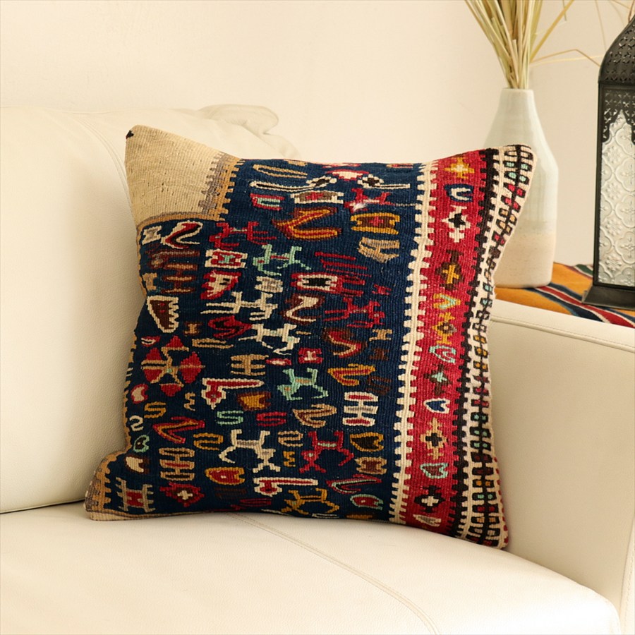 オールドキリム クッションカバー40×40cm セネ Old Kiilim Cushion