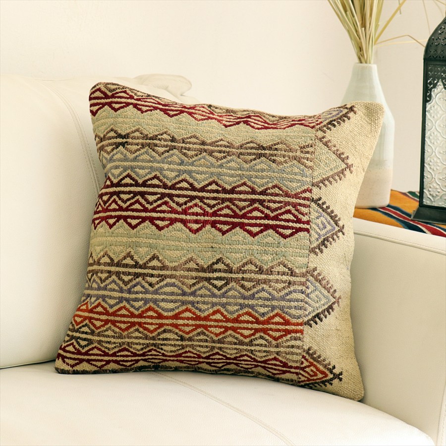 オールドキリムクッションカバー41×40cm 刺繍のようなジジム Old Kilim Cushion