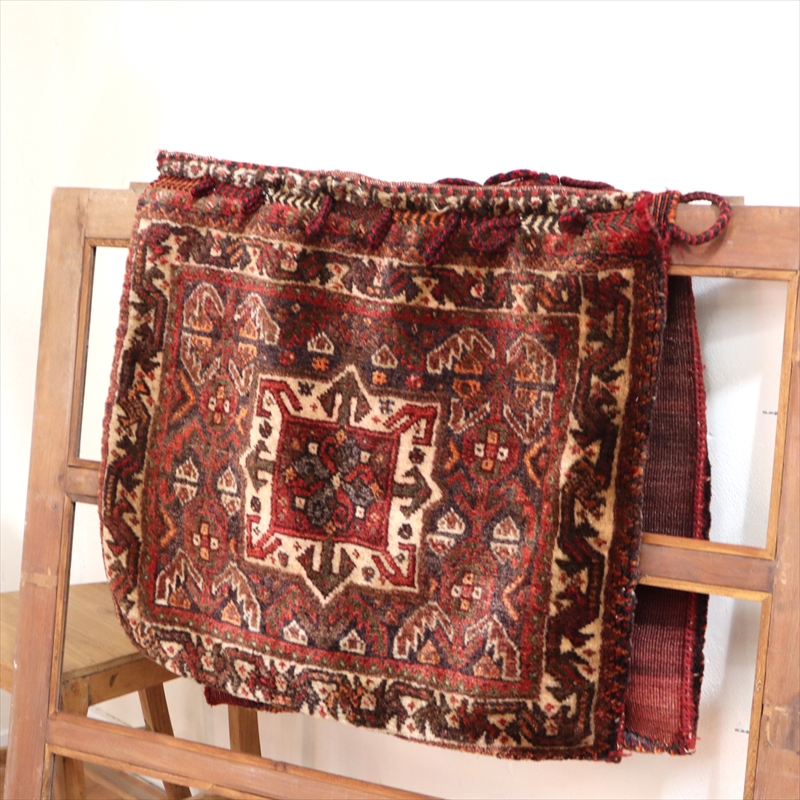 ハムセ族 サドルバッグ ホルジン 絨毯織り、オールドキリム