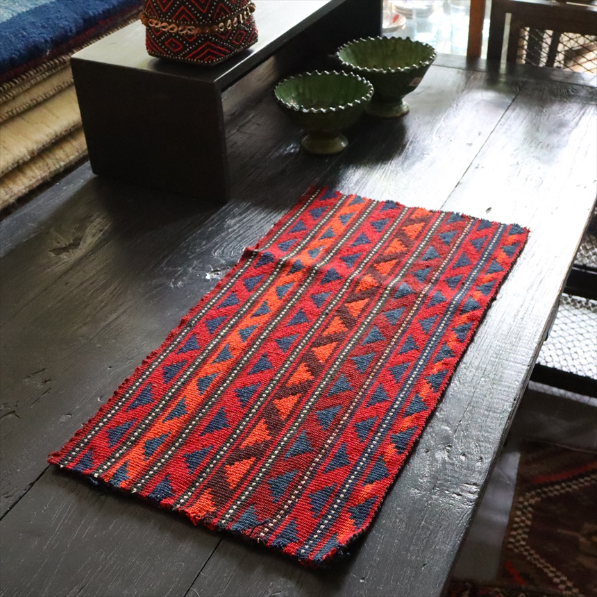 オールドキリム ガジャリ ジャジム56×31cm 刺繍のような織り