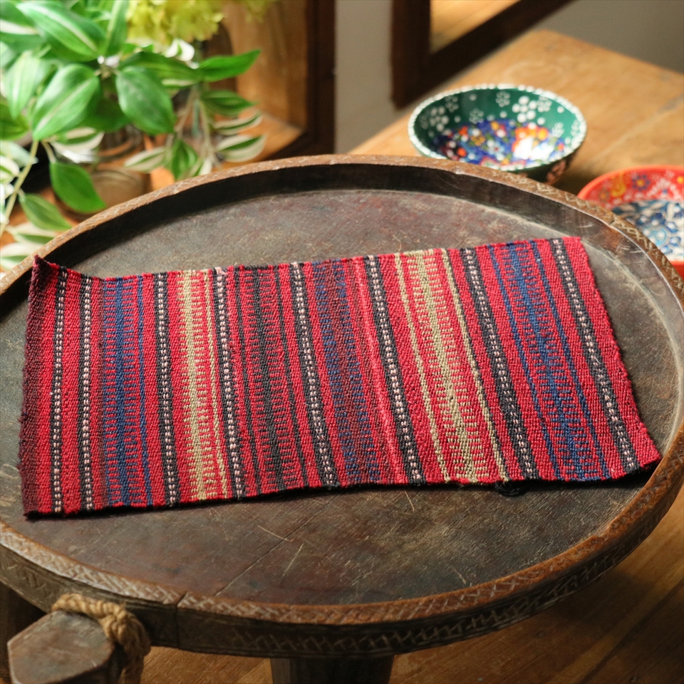 オールドキリム ガジャリ ジャジム20×30cm ストライプ 小さなキリム