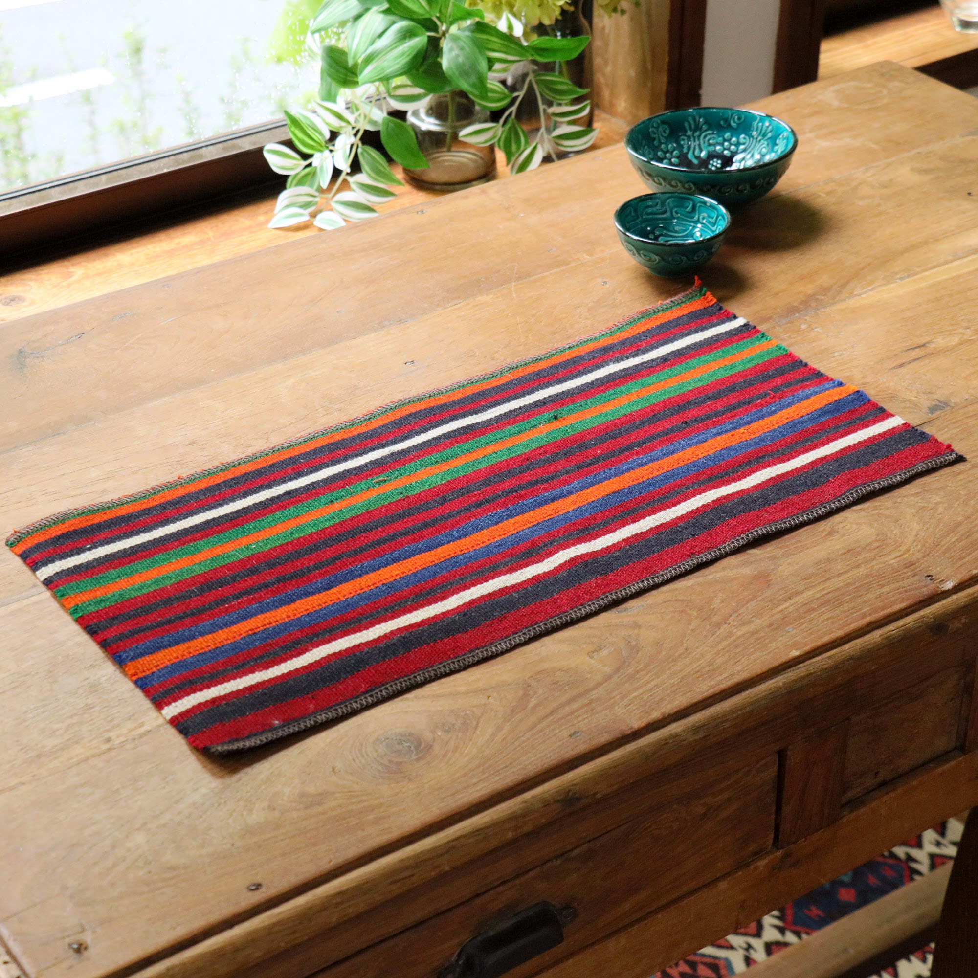 イランの古いテント布・ガジャリキリム50×25cm ジャジム カットピース